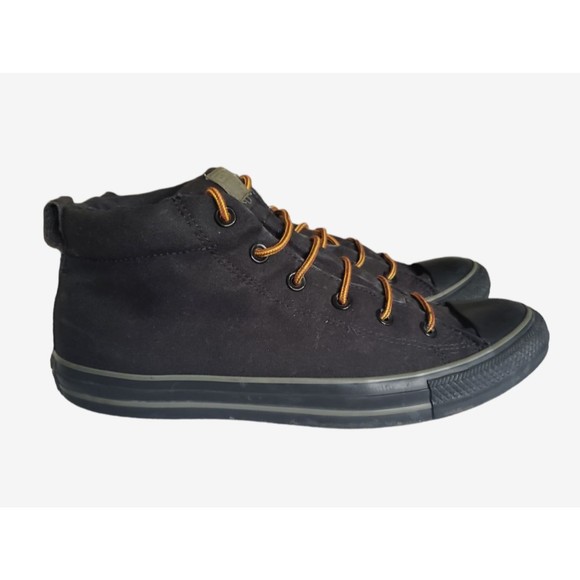 Converse Chuck Taylor All Star Street Mid Casual Sneaker ALL BLACK Men's Size 10 - Picture 2 of 11
